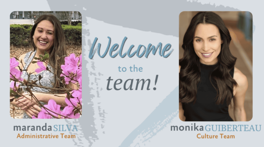 Welcome graphic with Maranda Silva and Monika Guiberteau, noted for their experience in workers’ compensation mediation.